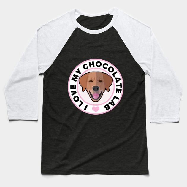 I Love My Black Lab Dog Baseball T-Shirt by CafePretzel